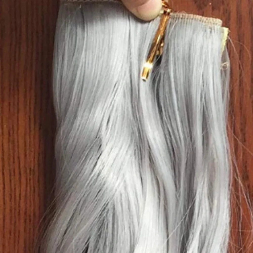 ⭐️20” SILVER GRAY CURLY One Piece CLIP INS *NWT*